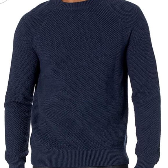 Men's Oversized-Fit Textured Cotton Crewneck Sweater- Size 3XL - Picture 8 of 9